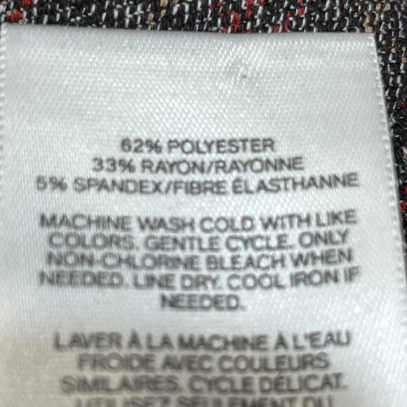 Express Women 8R Columnist Barely Boot Mid-Rise Plaid Stretch Slacks Pants Brown - Picture 9 of 9